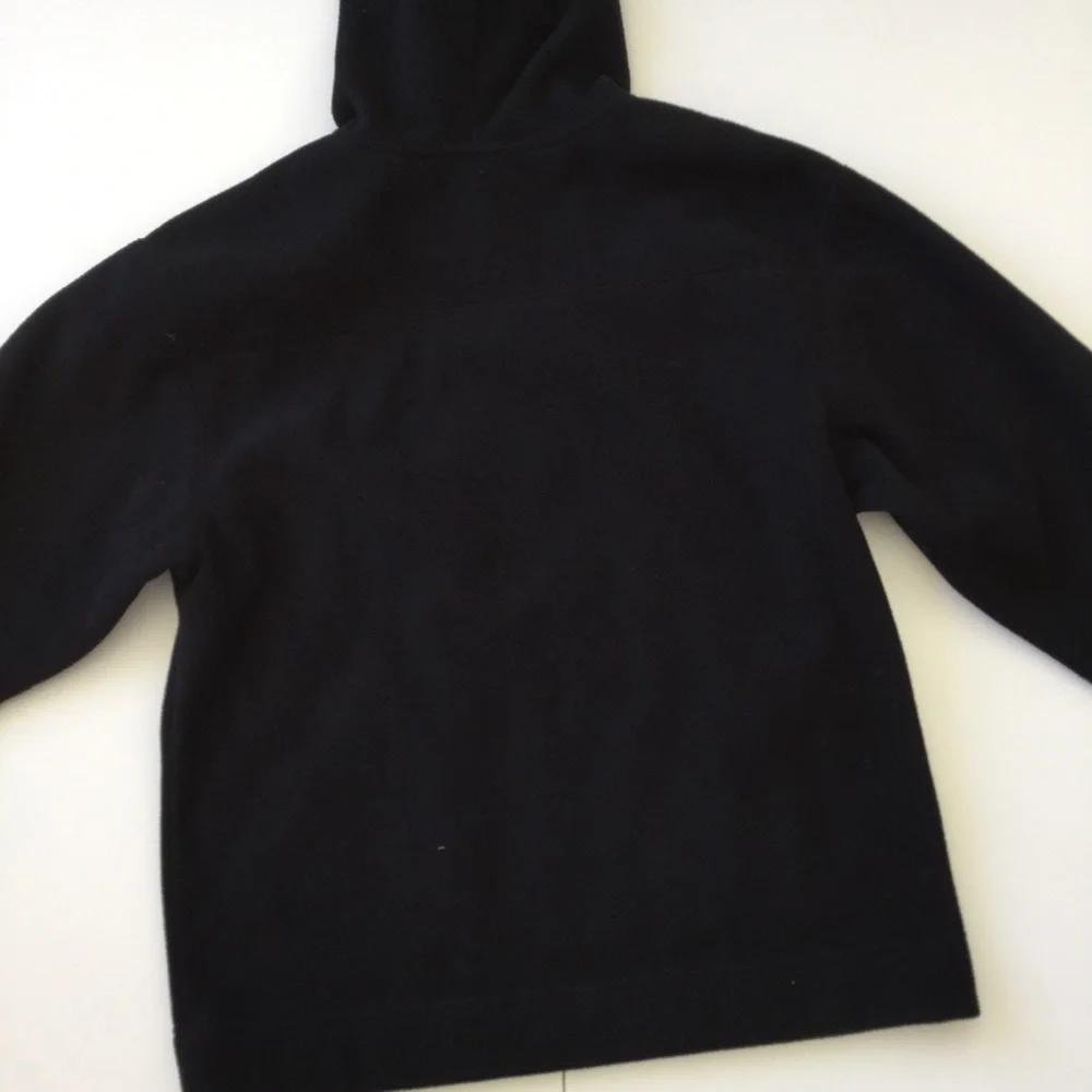 Youth Quarter Zip Fleece Hoodie Black and Red  Unisex Youth Sz 10